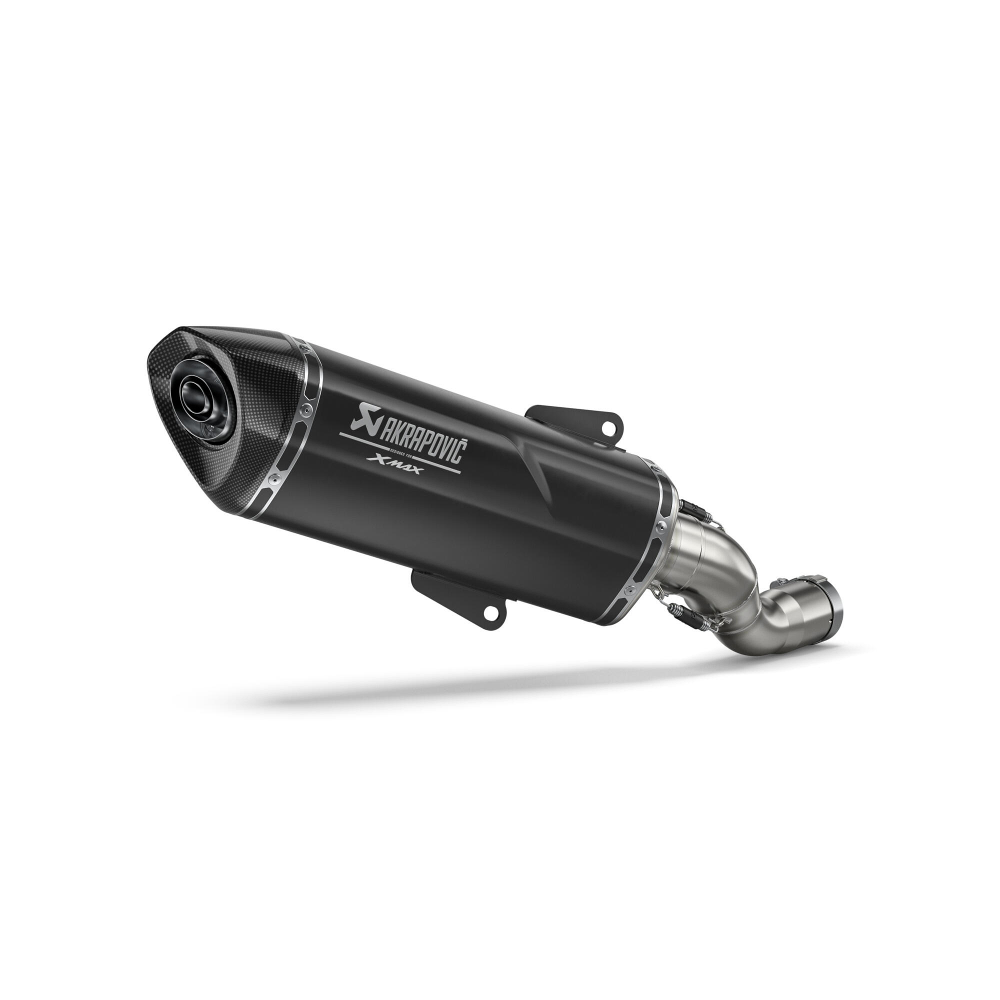 Czarny tłumik Akrapovič typu slip-on do modelu XMAX 125