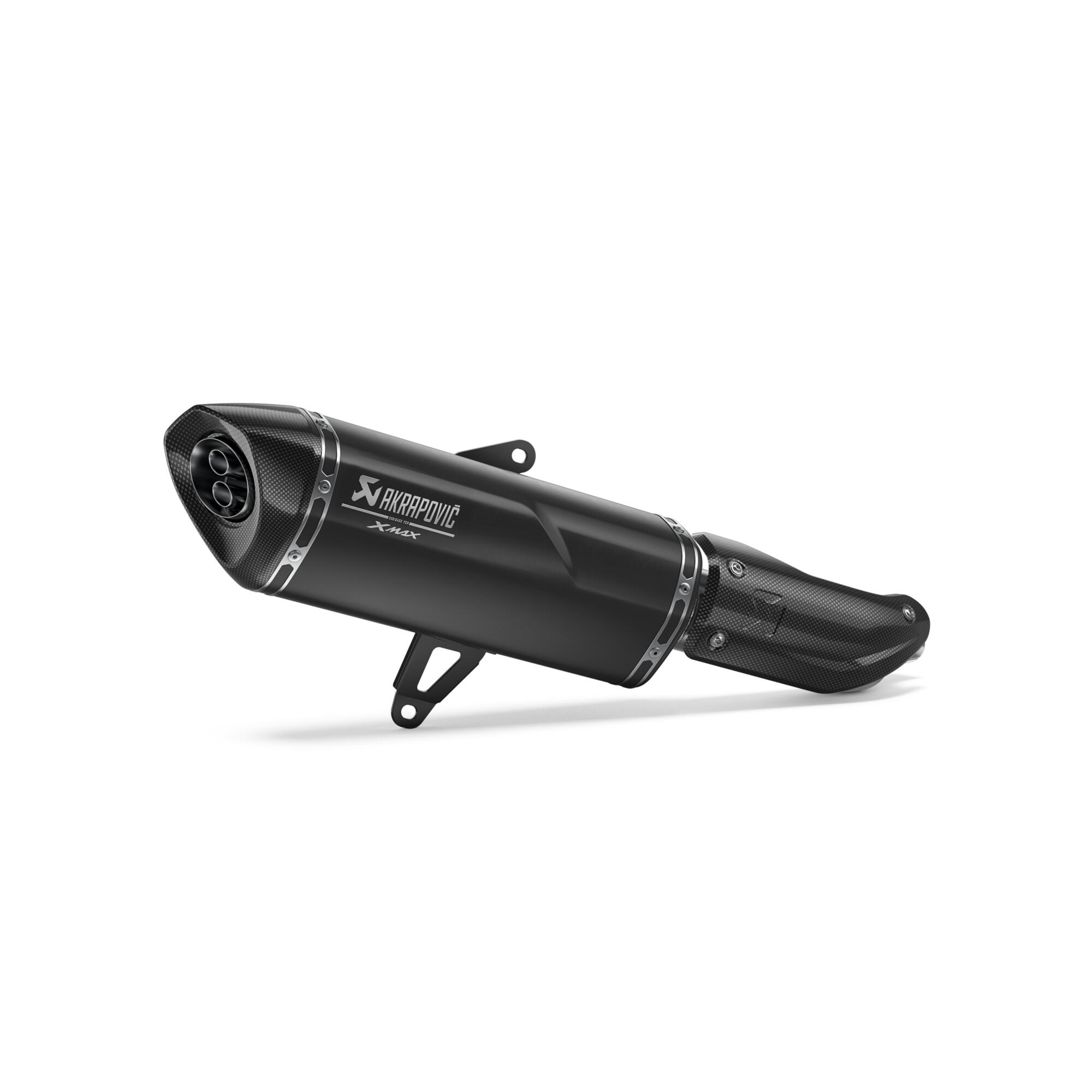 Czarny tłumik Akrapovič typu slip-on do modelu XMAX 300